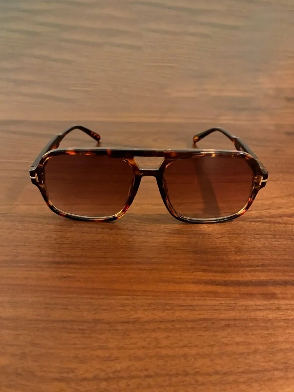 Tortoise Aviator Sunglasses Classic 70s Square Vintage Inspired Shades